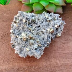 Elegant Gold and Gray Crystal Accent Piece